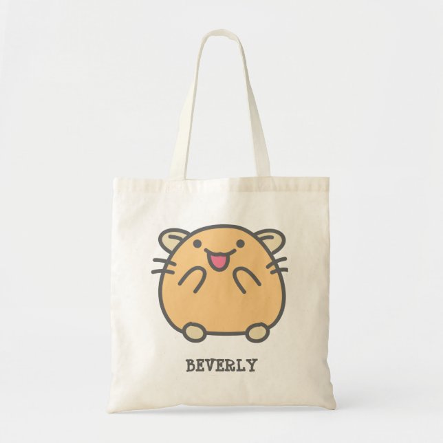 Cute Kawaii Style Cartoon Hamsters Personalized Tote Bag (Front)