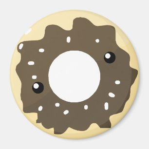 Cute Kawaii Style Chocolate Frosted Donut Magnet