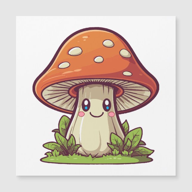 Cute kawaii style, Mushroom foraging (Front)