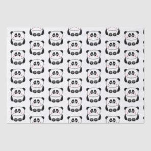 Cute kawaii-style panda tissue paper