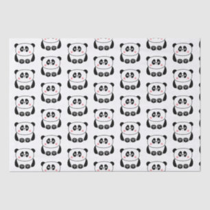Cute kawaii-style panda tissue paper