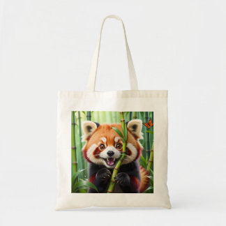 Cute Kawaii style Red Panda with a Big Smile Tote Bag