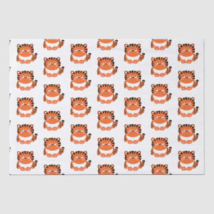Cute kawaii-style tiger tissue paper