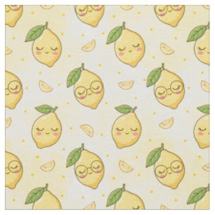 Cute Kawaii Summer Fruit Pattern, Sweet Watercolor Fabric