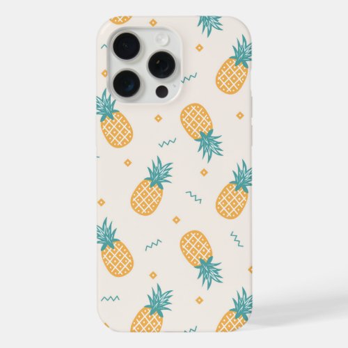 Cute Kawaii Summer Pineapple Ananas Pattern  iPhone 15 Pro Max Case