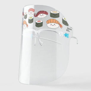 Cute Kawaii Sushi Food Restaurant Face Shield