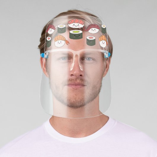 Cute Kawaii Sushi Food Restaurant Face Shield (Insitu)