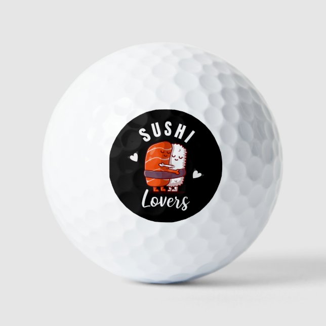 Cute Kawaii Sushi lovers Golf Balls (Front)