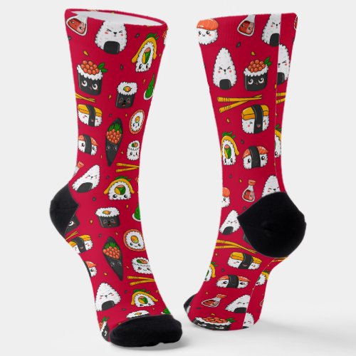 Cute Kawaii Sushi  Socks