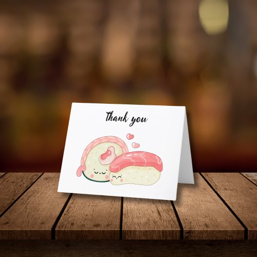 Cute Kawaii Sushi Thank You Card
