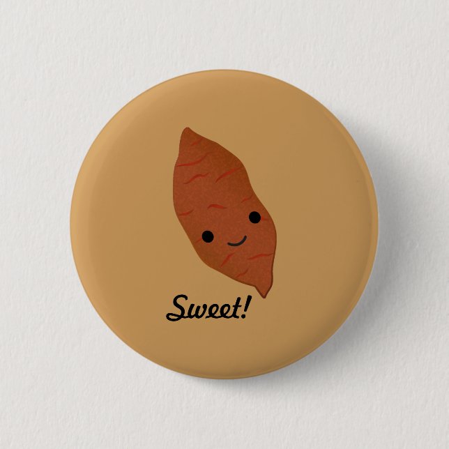 Cute Kawaii Sweet Potato Button (Front)
