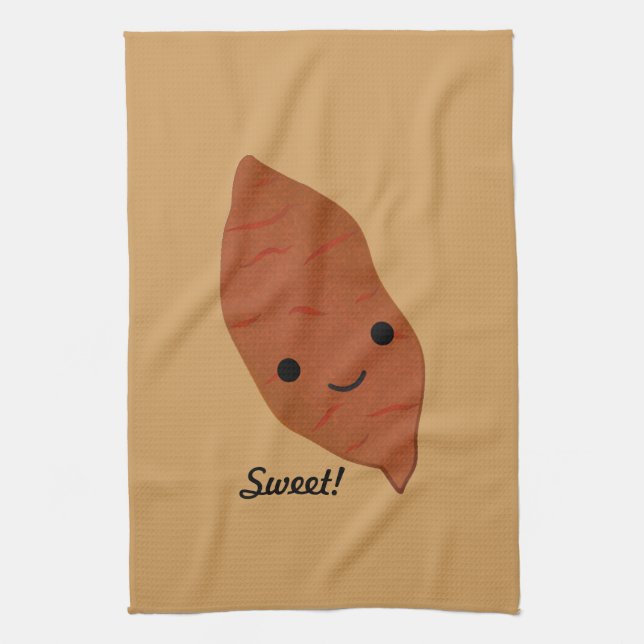 Cute Kawaii Sweet Potato Kitchen Towel (Vertical)