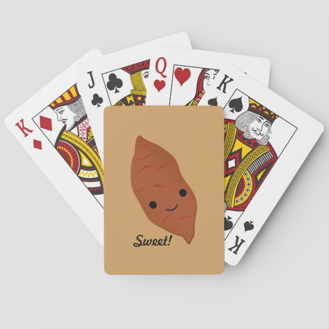 Cute Kawaii Sweet Potato Poker Cards (Back)