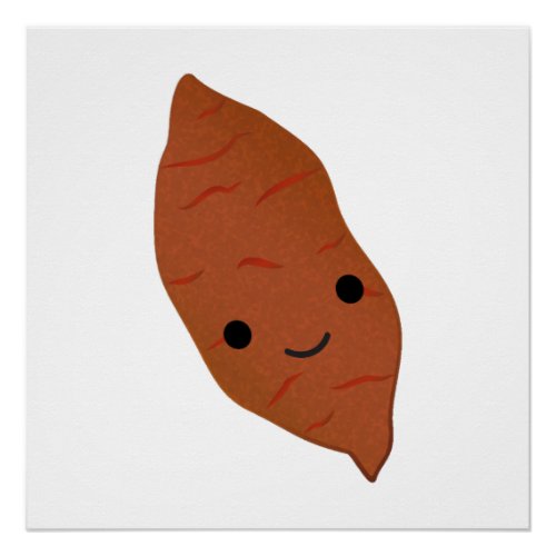 Cute Kawaii Sweet Potato Poster