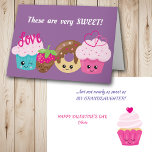 Cute Kawaii Sweets Granddaughter Valentine Holiday Card