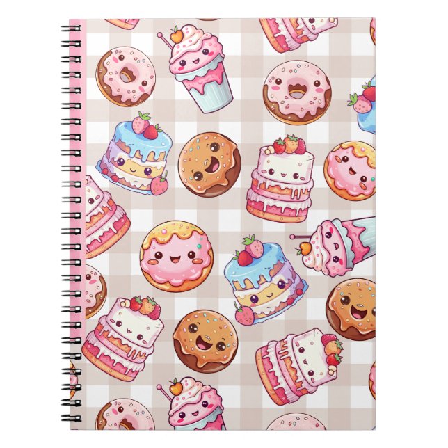 Cute Kawaii Sweets Treats Notebook (Front)