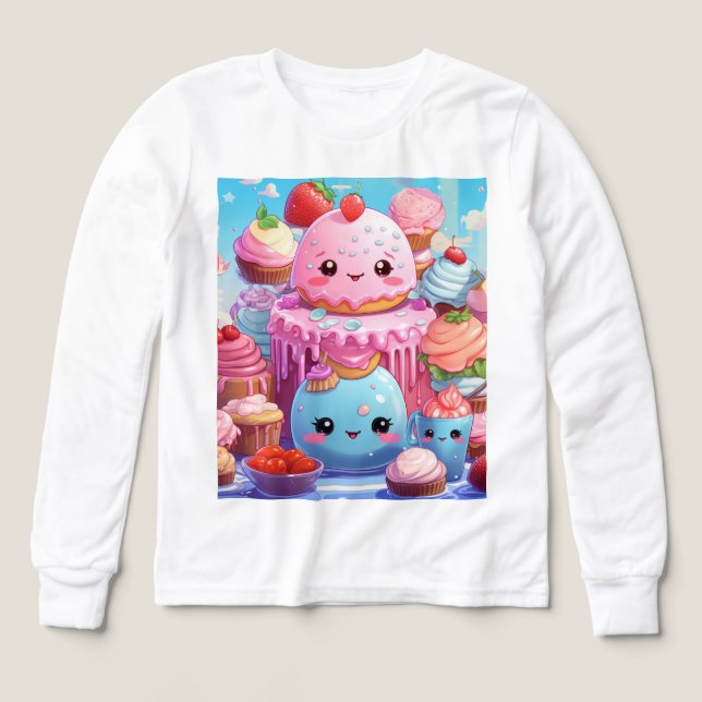 Cute Kawaii. T-Shirt Tri-Blend Shirts (Design Front)