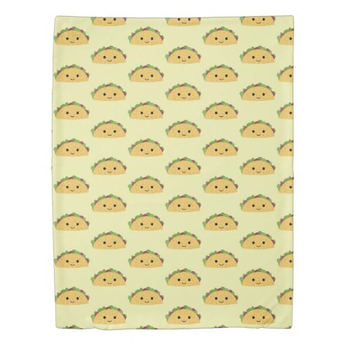 Cute Kawaii Taco Duvet Cover