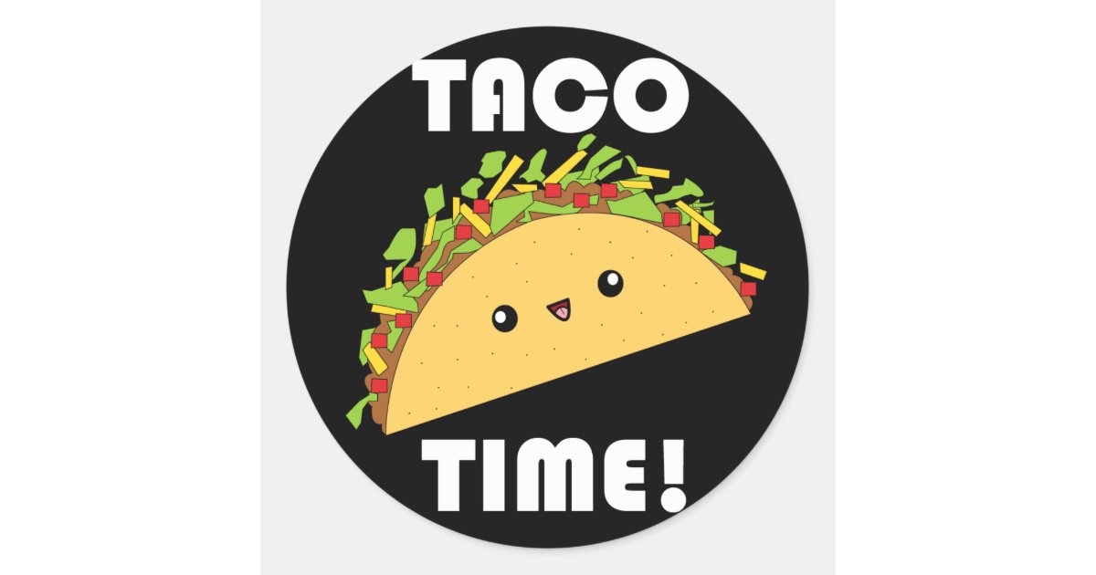 Cute kawaii Taco Time! stickers | Zazzle.com