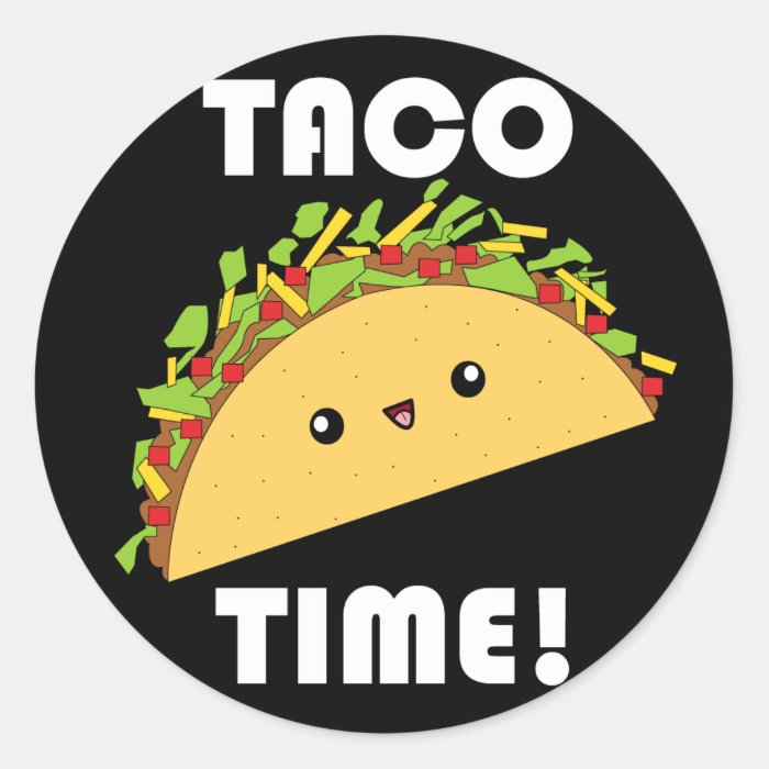 Cute kawaii Taco Time stickers
