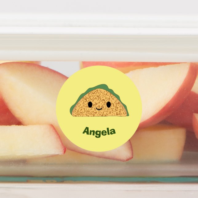 Cute Kawaii Tacos Labels (Affixed)