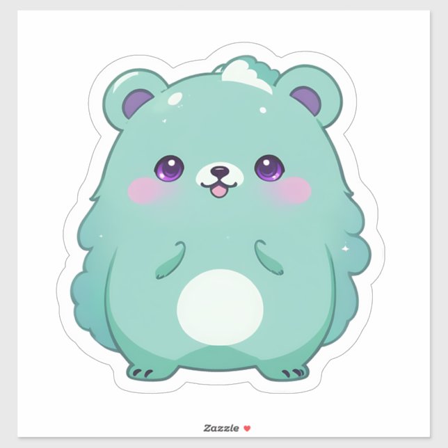 Cute Kawaii Teddy Bear Sticker (Sheet)