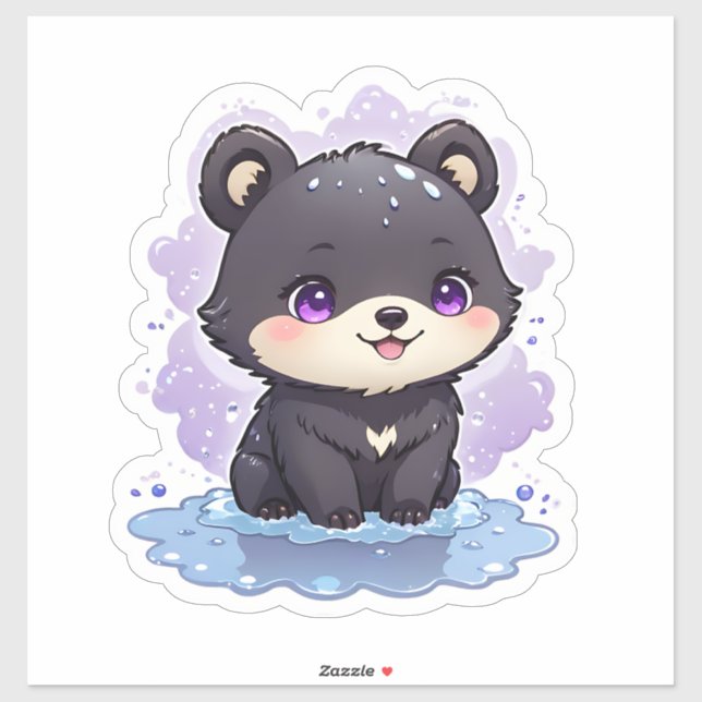 Cute Kawaii Teddy Bear Sticker (Sheet)