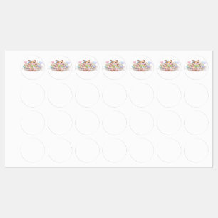 Cute Kawaii Thank You For Shopping Small Cat Paste Labels