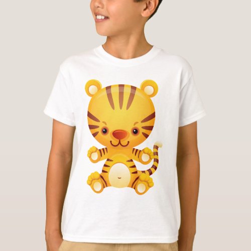 Cute Kawaii Tiger T_Shirt