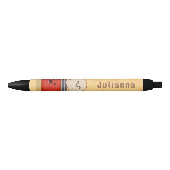 Cute kawaii toast and red toaster cartoon pen (Front)