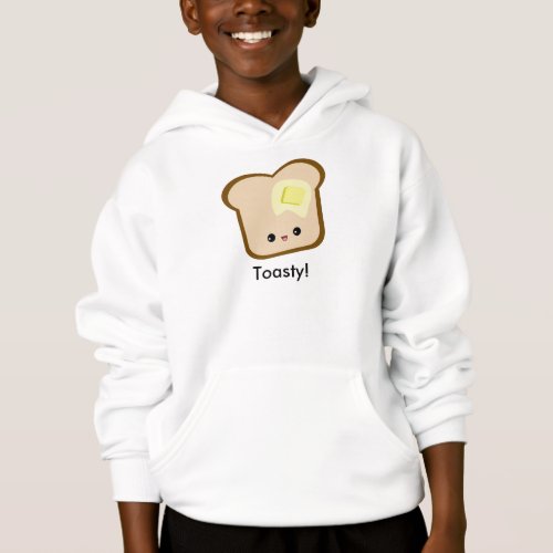 Cute Kawaii Toasty Toast and Butter kids hoodie