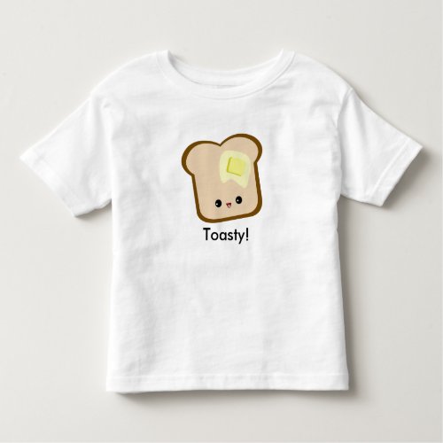 Cute Kawaii Toasty Toast and Butter Toddler T Toddler T_shirt