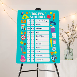 Cute Kawaii Todays Schedule Foam Board