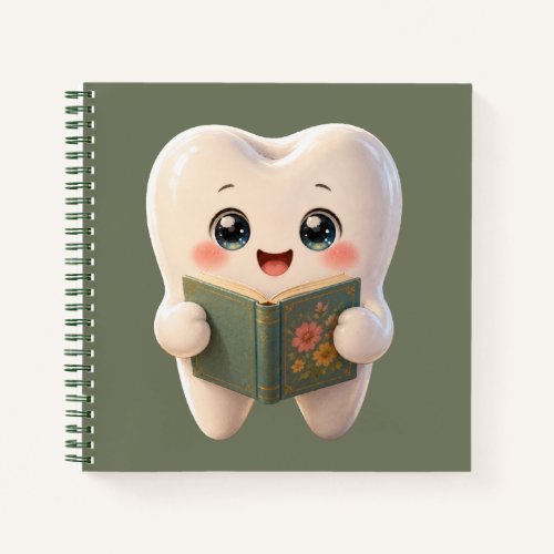 Cute Kawaii Tooth Character Notebook