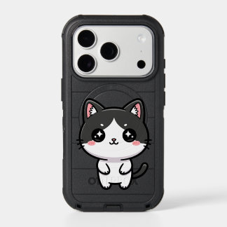 Cute Kawaii Tuxedo Cat Standing Character iPhone 17 Pro Case