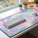 Cute Kawaii Unicorn Pastel Rainbow Magical Desk Mat<br><div class="desc">Transform your entire workspace into a wonderland! This extra-large desk mat provides a smooth surface for your mouse and keyboard while showcasing a stunning panoramic view of our pastel unicorn world. It protects your desk from scratches and spills and adds a massive dose of cuteness to your gaming or study...</div>