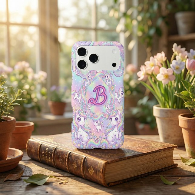 Cute Kawaii Unicorn Pastel Rainbow Magical  iPhone Case (Creator Uploaded)