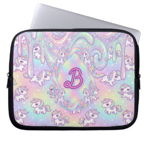 Cute Kawaii Unicorn Pastel Rainbow Magical Laptop Sleeve