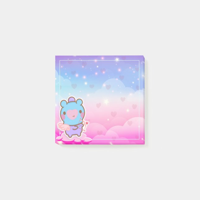 Cute Kawaii Valentine Cupid Hobi Post-it Notes (Front)