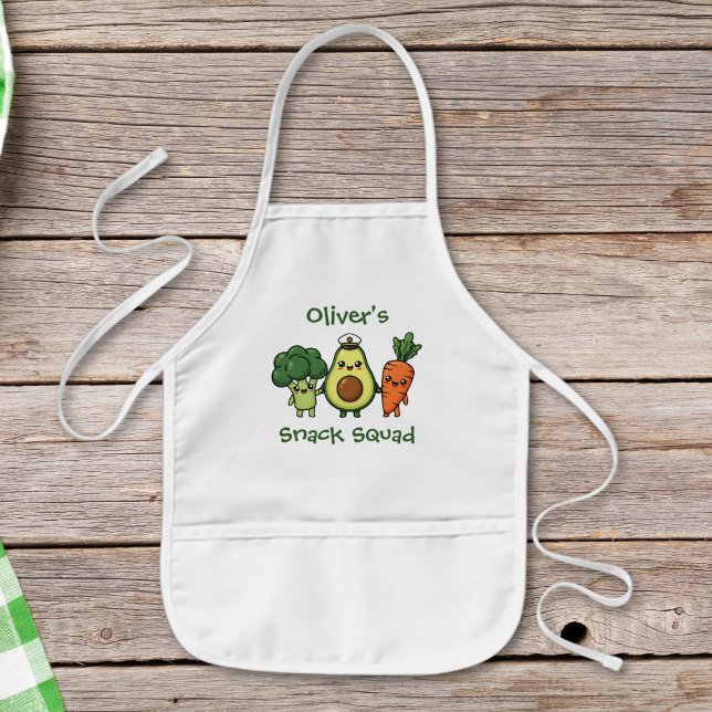 Cute Kawaii Vegetable Friends Kids' Apron (Creator Uploaded)