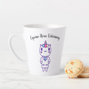 Cute Kawaii Veterinarian Humor Animal Care Funny Latte Mug