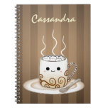 Cute Kawaii Warm Cocoa Drink Notebook at Zazzle