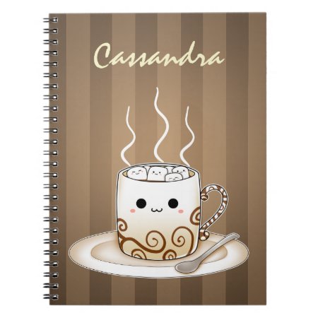 Cute Kawaii Warm Cocoa Drink Notebook