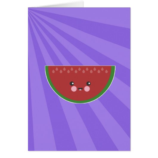 Cute Kawaii Watermelon Card (Front)