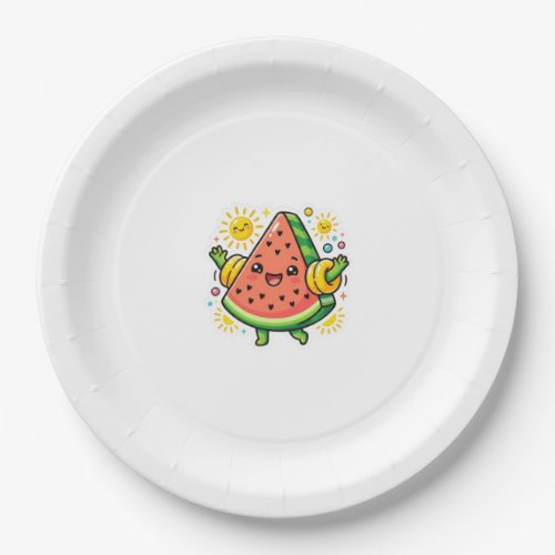 Cute Kawaii Watermelon Slice Inflatable ArmSticker Paper Plates