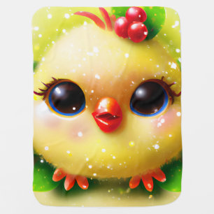 Cute Kawaii Yellow Baby Chick Blanket