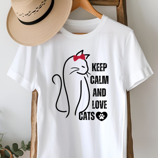 Cute Keep Calm & Love Cats T-Shirt (Creator Uploaded)
