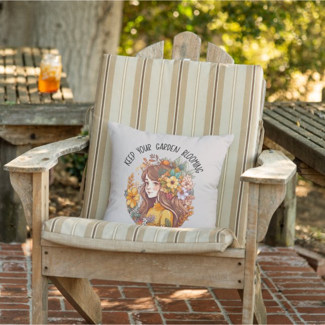 Cute keep garden blooming  outdoor pillow (Chair)