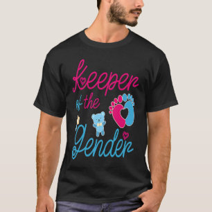 Cute Keeper of Gender baby reveal party idea T-Shirt