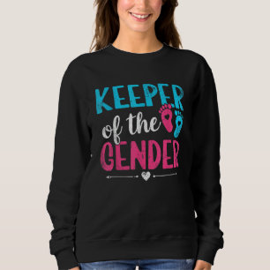 Cute Keeper Of Gender Baby Reveal Party Women Men Sweatshirt